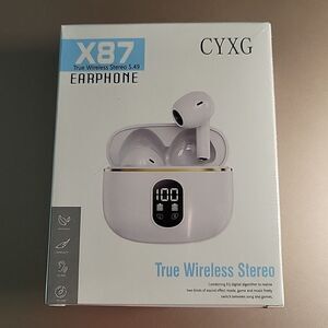 White True Wireless Bluetooth Stereo Earbuds NEW Sealed
